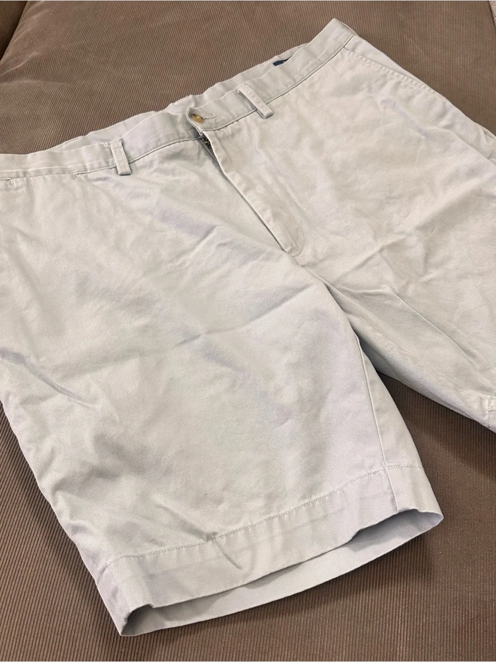 POLO Ralph Lauren Classic Fit Chino Shorts Sky Blue Cotton Solid Flat Front 40